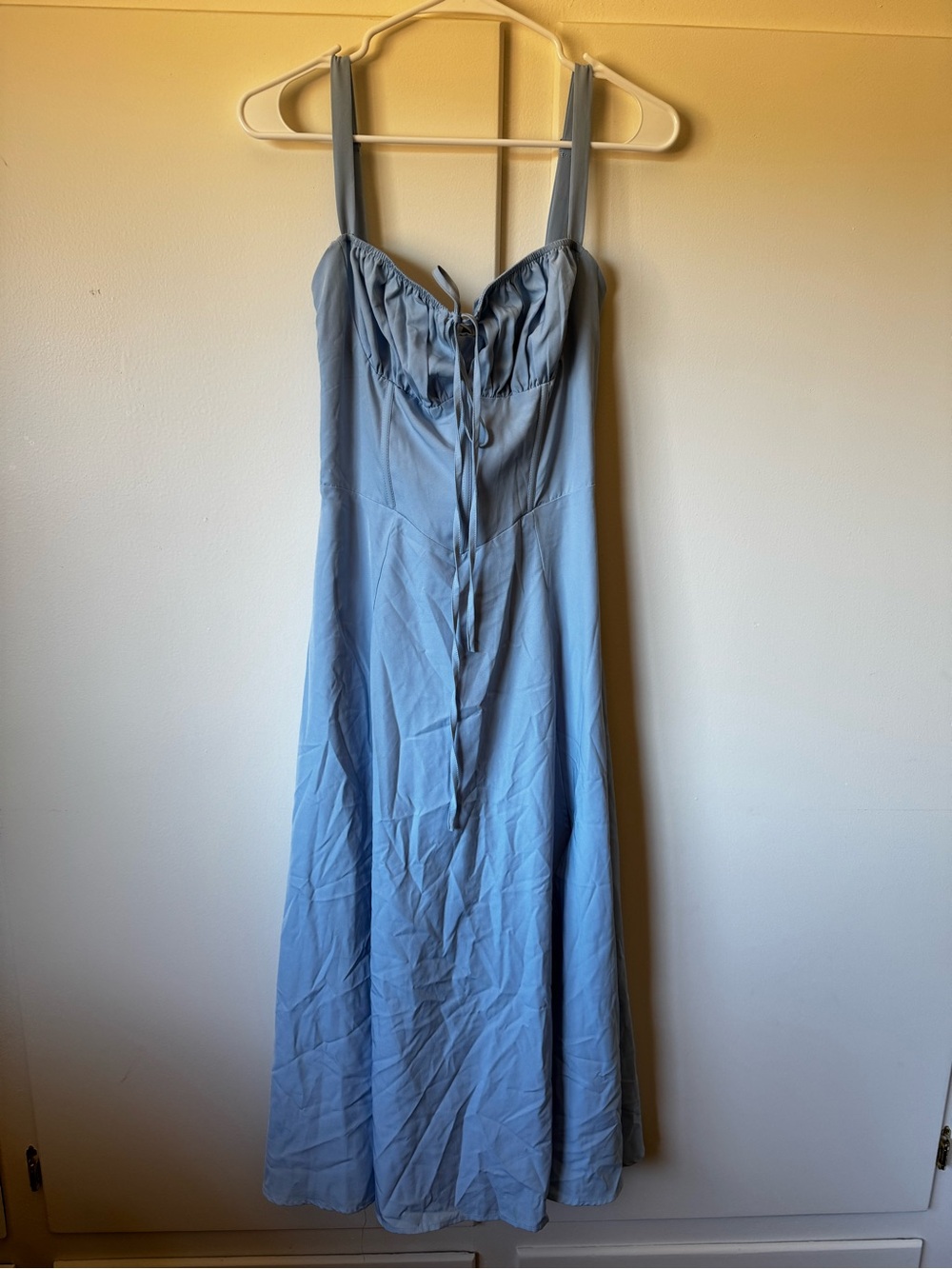 Light Blue Corset Maxi Dress